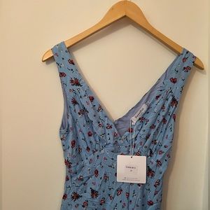 NWT Sweet Pot The Label Blue floral midi/maxi dress